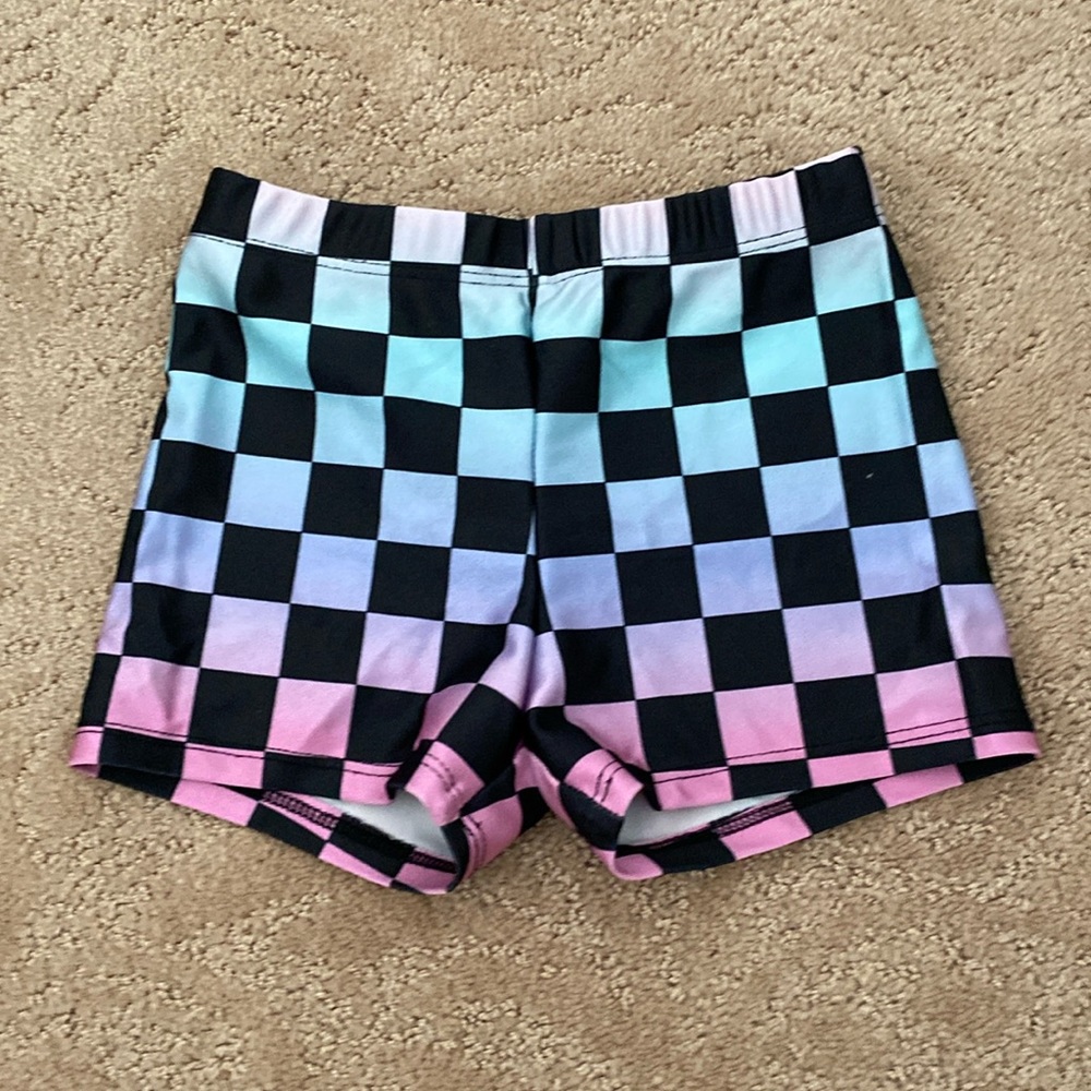 Pixie Lane checkered cartwheel shorts